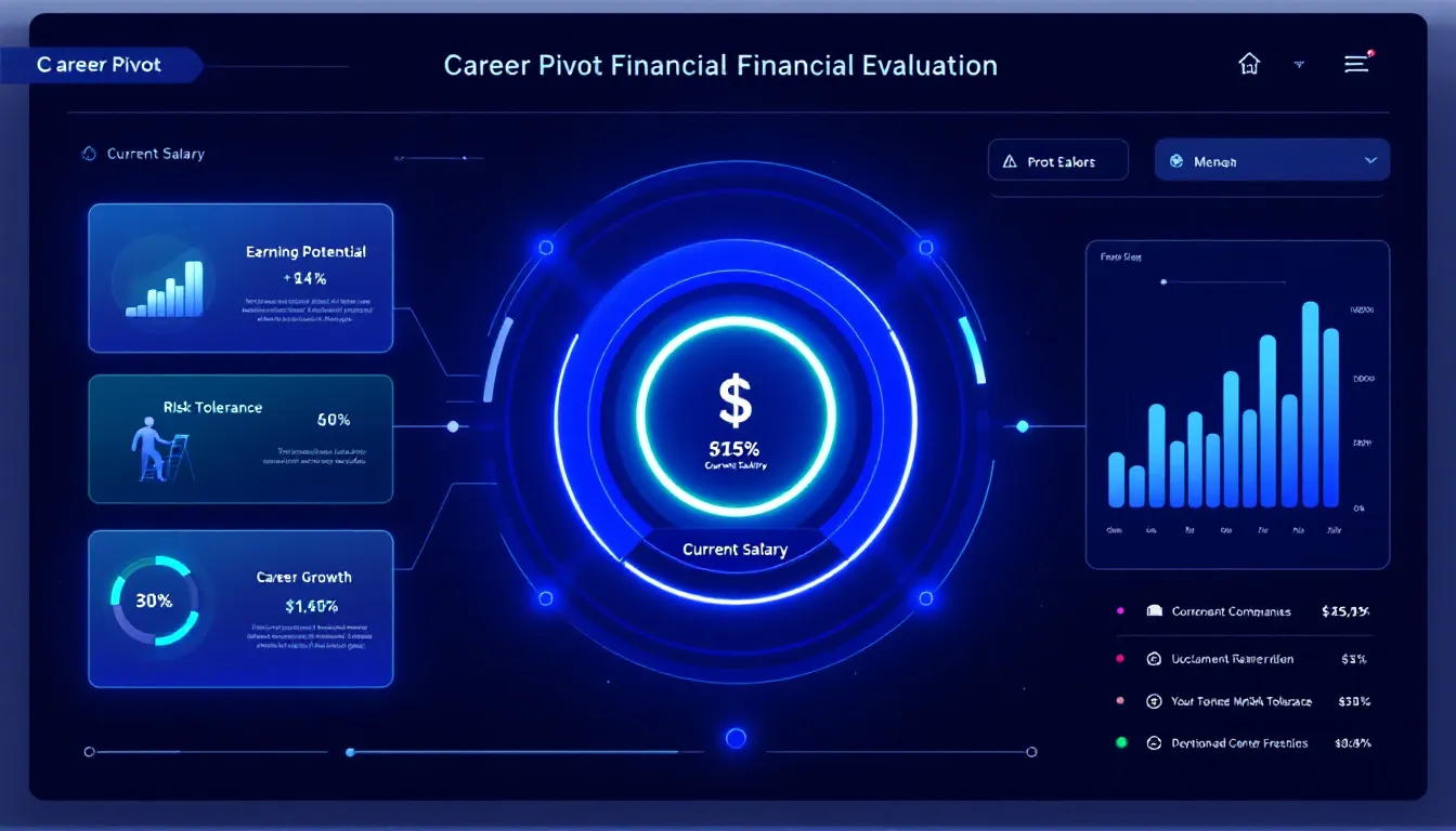 Evaluating financial implications during a career pivot, focusing on earning potential.