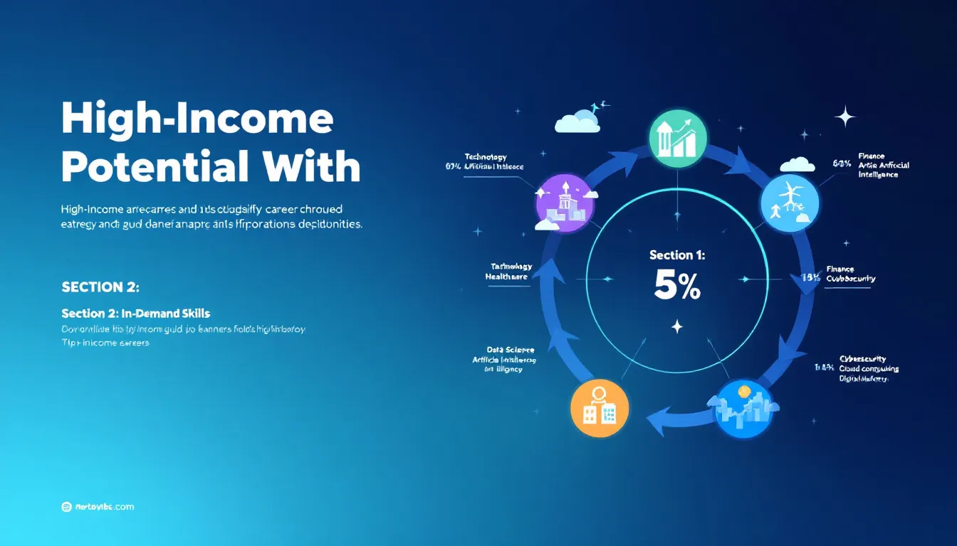 An overview of high-income potential career paths and job opportunities.