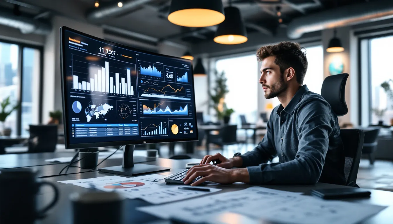 A data analyst working on data analysis tasks, showcasing high income skills.