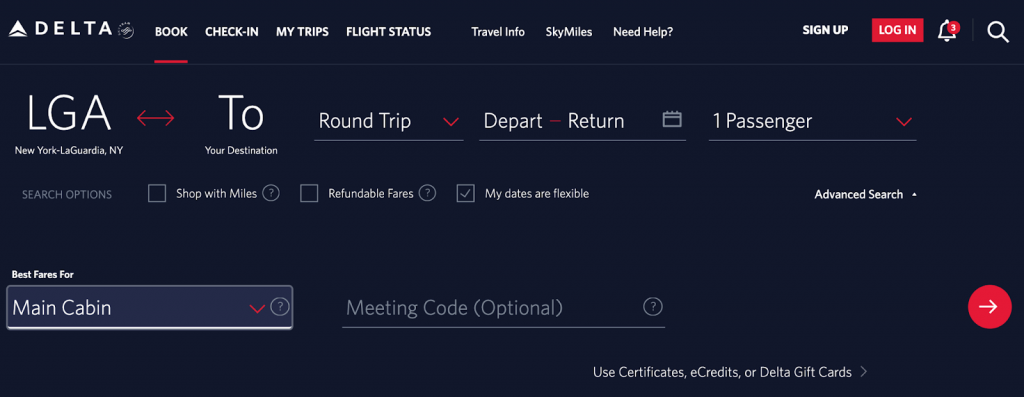 Travel date flexibility