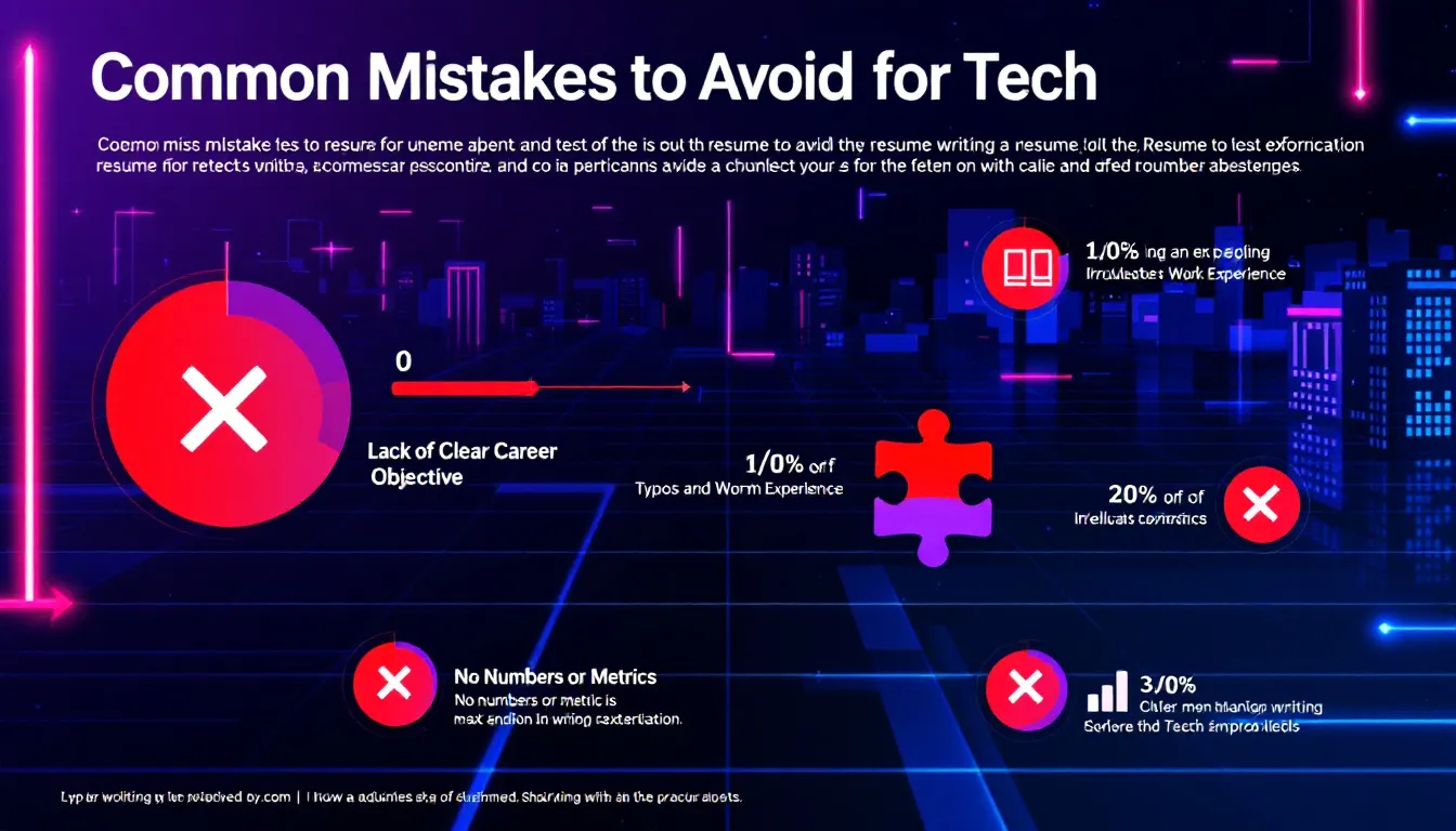 A checklist of common mistakes to avoid in resume writing.