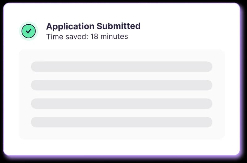 application submitted